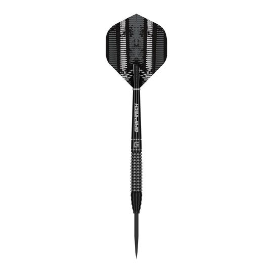 Zu sehen ist der GOAT Sprocket MKIII Bomb Steeldarts. Die Aufnahme zeigt den Dartpfeil aus einer bestimmten Perspektive.
