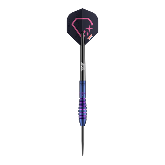 Bulls NL Christel Timmermans Satellite 90 dardos de acero 25g Das Foto zeigt die Bulls NL Christel Timmermans Satellite 90 Steeldarts 25g. Diese Darts sind bekannt für ihre präzise Verarbeitung.