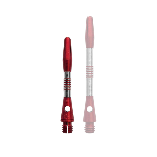 Ejes de aluminio Cetra de los Bulls NL - Rojo Bild zeigt rote Aluminium Shafts mit einer Länge von 34 mm. Es handelt sich vermutlich um Zubehör für Darts.