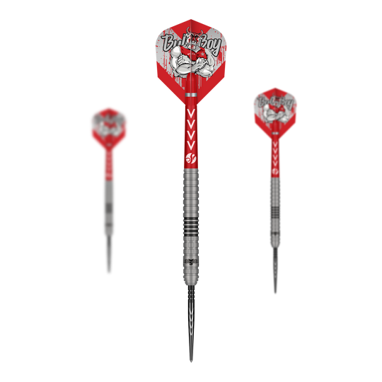 Dardos de acero Michael Smith Serie 2 Turbo Point Das Bild zeigt ein Set der Shot Michael Smith Series 2 Turbo Point Steeldarts. Das Set ist geeignet für alle Dartspieler.