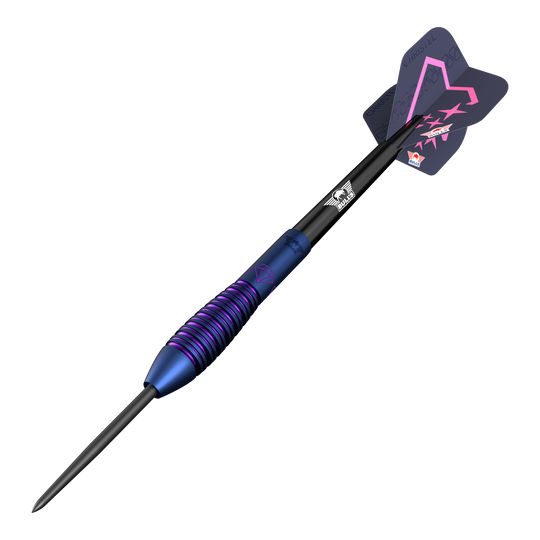 Bulls NL Christel Timmermans Satellite 90 dardos de acero 25g Das Bild zeigt die Bulls NL Christel Timmermans Satellite 90 Steeldarts 25g. Diese Darts eignen sich besonders für Turnierspieler.