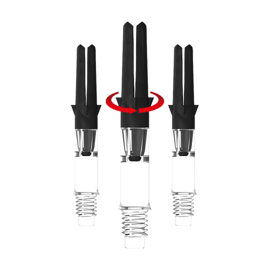 Flecha recta silenciosa de carbono estilo L - Transparente Das Bild zeigt das Produkt L-Style L-Shaft Carbon Silent Straight Clear OhneKappen 32mm 1Set Symbol. Vermutlich handelt es sich um einen Dart-Schaft.