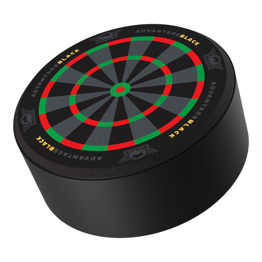 Soporte para dardos Bulls NL Advantage negro Das Bild zeigt den Bulls NL Advantage Black Mini Dart Display Darthalter. Es ist ein spezieller Halter zur Präsentation von Darts.