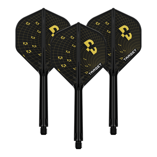 Vuelos estándar Target K-Flex Bolide No2 Gezeigt wird ein Set der Target K-Flex Bolide No2 Standard Flights mit einer Länge von 33mm. Die Flights sind sauber aufgereiht.