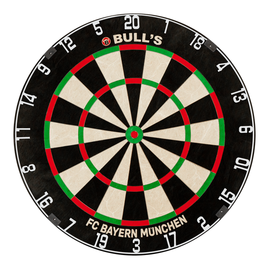 Diana de acero con cerdas del Bulls FC Bayern Munich Auf dem Foto ist das Bulls FC Bayern München Bristle Steeldartboard zu sehen. Diese Dartscheibe ist mit dem Branding des FC Bayern München gestaltet.