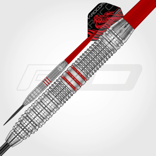Dardos de latón y acero Red Dragon Jonny Clayton - 21 g Die Red Dragon Jonny Clayton Brass Steeldarts - 21 g sind auf dem Bild zu sehen. Dies ist ein Set von Steeldarts mit einem Gewicht von 21 Gramm.