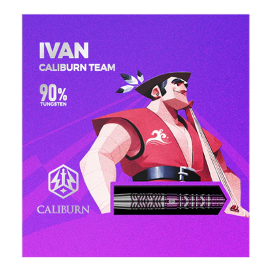 Dardos blandos Caliburn Awakening Ivan - 20 g Das Bild stellt die Caliburn Awakening Ivan Softdarts - 20g dar. Diese Darts sind optimal für Softdart-Enthusiasten.