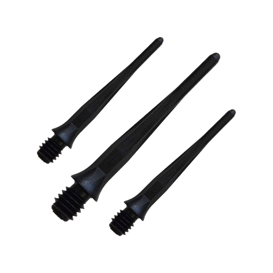 Puntas de dardo blandas Caliburn 2BA negras - paquete de 50 Zu sehen ist ein Set der Caliburn 2BA Softdartspitzen Schwarz im 50er Pack. Diese Spitzen bieten zuverlässigen Halt für Dartspieler.