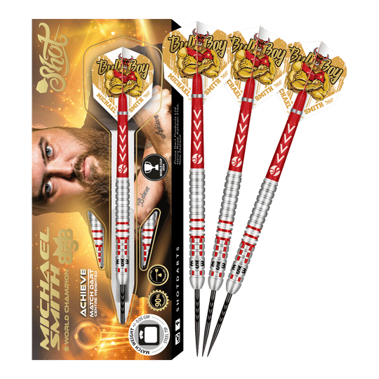 Shot Michael Smith Achieve World Cup 2024 Dardos de acero de edición limitada - 24 g