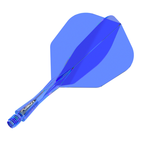 Sistema de eje de vuelo Winmau Fusion No6 Azul Zu sehen ist ein Produkt mit dem Dateinamen 8836_Winmau_Fusion_Flight_Shaft_System_No6_Blau_22mm_1. Vermutlich handelt es sich um einen blauen Dartschaft mit Flight.