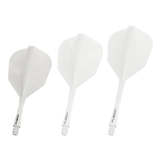 Sistema de eje de vuelo Winmau Fusion n.° 6, blanco sólido Auf diesem Bild sieht man das Winmau Fusion Flight Shaft System No6 in Weiß, 22mm. Es handelt sich um eine Komponente für Dartpfeile.