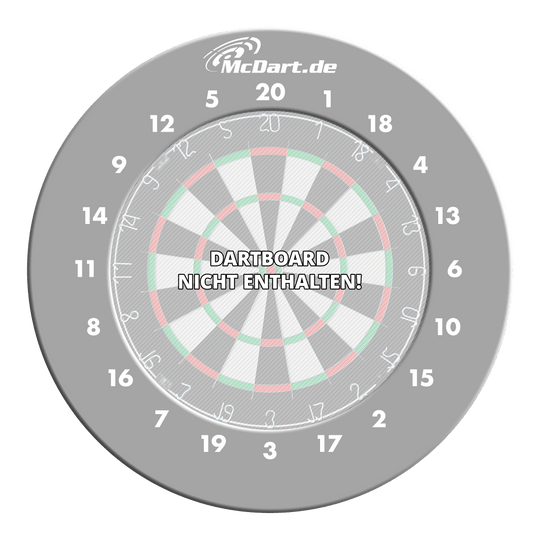 McDart HD Zahlen Surround Hier ist ein graues Dart Zubehör dargestellt. Es dürfte eine graue HD Zahlen Surround von McDart sein.