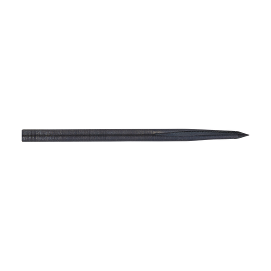 Puntas de dardos de acero Unicorn Volute Noir Das Bild zeigt eine schwarze Steeldartspitze namens "Unicorn Volute Noir". Die Spitze ist lang, schlank und hat eine fein gearbeitete Struktur.