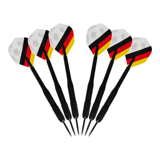 Paquete de fútbol americano McDart Kick-off Das Bild zeigt das McDart Anpfiff Fußball Bundle. Es handelt sich um ein Produkt für Fußball-Fans, das mehrere Artikel umfasst.