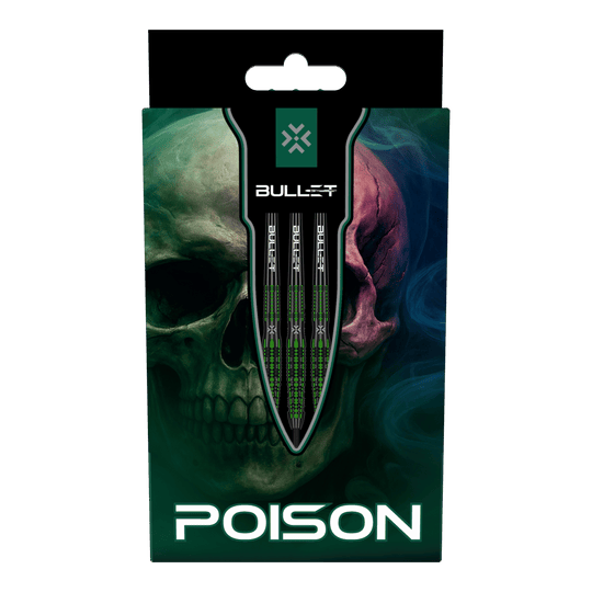 Dardos de acero Bullet Poison Das Bild zeigt die Bullet Poison Steeldarts. Diese Steeldarts sind für präzises Dartspiel entwickelt.