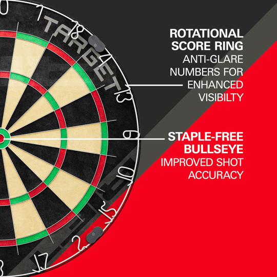 Juego de dardos de acero Target Rift Abgebildet ist das Target Rift Steeldartboard Set. Das Set enthält eine hochwertige Steeldartscheibe.