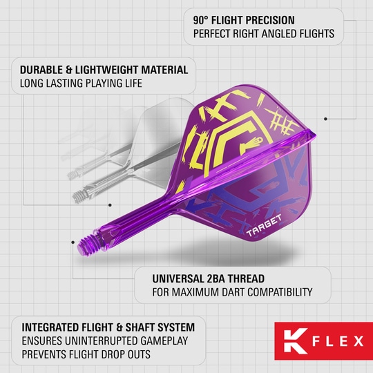 Plumas estándar Target K-Flex Luke Littler, campeón mundial 2025, número 2