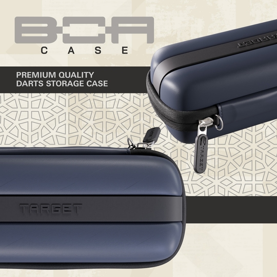 Estuche para dardos Target BOA Abgebildet ist ein Target BOA Dartcase in Navy und Dunkelgrau. Das Dartcase bietet Platz und Sicherheit für Dartsport-Zubehör.