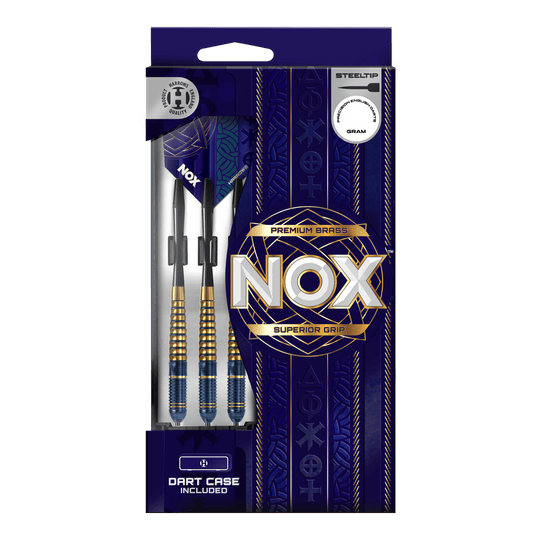 Dardos de acero y latón Harrows Nox Premium Zu sehen sind die Harrows Nox Premium Brass Steeldarts. Die Dartpfeile zeichnen sich durch ihre hohe Qualität und Robustheit aus.