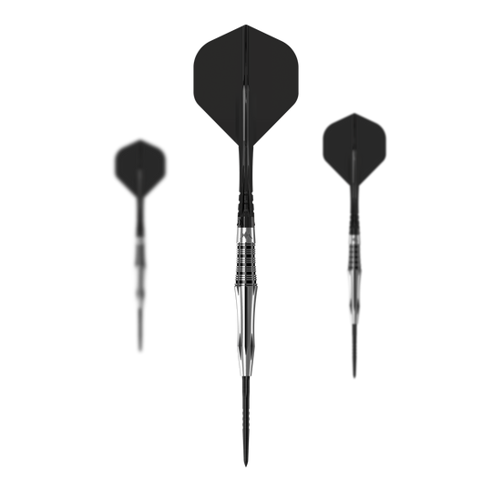 Dardos de acero Mission Katana Auf dem Bild ist ein Set der Mission Katana Steeldarts abgebildet. Das Produkt besteht aus mehreren Steeldarts im Set.