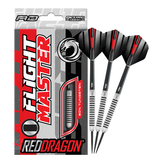 Dardos de acero Red Dragon Flightmaster Fury 2 - 25 g Zu sehen ist das Produkt Red Dragon Flightmaster Fury 2 Steeldarts mit einem Gewicht von 25g. Die Steeldarts sind optimal für ambitionierte Spieler geeignet.