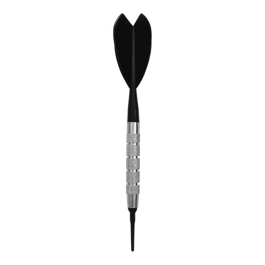 Dardos blandos McDart Silver Brass Bardarts - 18 g Zu sehen ist der McDart Silver Brass Bardarts - Softdarts - 18g. Die Darts sind silberfarben und speziell für Softdartspiele geeignet.