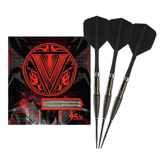 dardos de acero Caliburn V-Series V1 Hier ist das Produkt Caliburn V-Series V1 Steeldarts zu sehen. Sie bieten eine zuverlässige Leistung beim Dartspiel.
