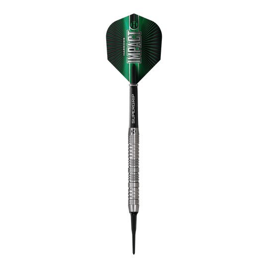 Dardos blandos de impacto Harrows Harrows Impact Softdarts sind auf diesem Bild abgebildet. Die Softdarts sind in Nahaufnahme zu sehen.