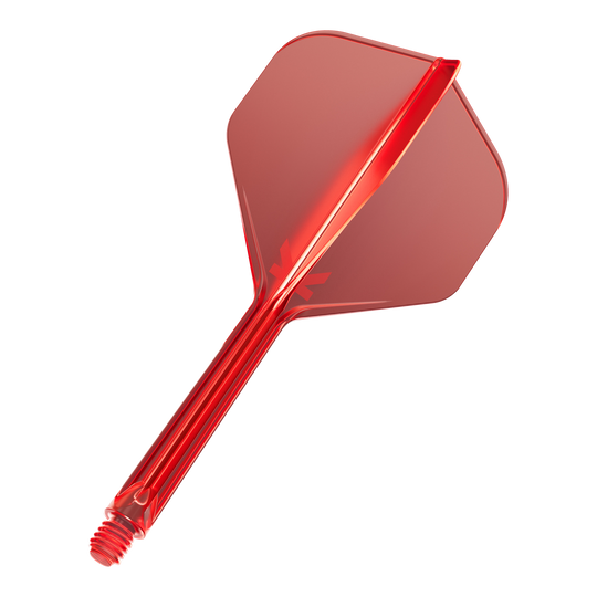 Sistema de vuelo estándar Target K-Flex No2 - Rojo Dies ist ein rotes Dart-Flügel-Set mit einem integrierten Schaft. Es hat ein einfaches, durchsichtiges Design und ist für den Einsatz bei Darts geeignet.