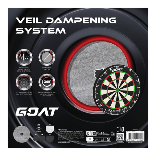 Hier ist das GOAT Silencer Veil Dampening Schallschutz System abgebildet. Das System hilft, Lärm zu dämpfen.