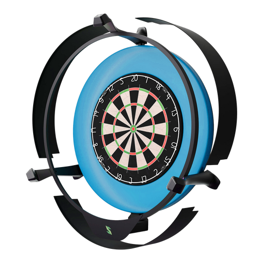 Scolia Home 2 FLEX - Sistema electrónico de puntuación automática con anillo de iluminación 2026 Das Bild zeigt das Produkt "Scolia Home 2 FLEX - Electronic Score System mit Beleuchtungsring". Es handelt sich um ein elektronisches Dart-Score-System mit einem runden Beleuchtungsring und moderner Halterung.