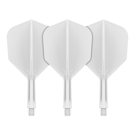 Sistema de vuelo Target K-Flex No6 - Blanco Abgebildet ist das Flight-System Target K-Flex No6 in Weiß mit einer Länge von 19 mm. Diese Komponente wird für Dartpfeile verwendet.