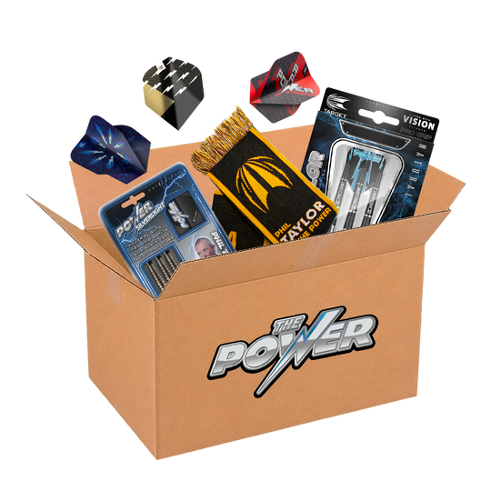 Caja Misteriosa de McDart - Dardos blandos de Phil Taylor Zu sehen ist die McDart Mystery Box - Phil Taylor Softdart. Das Produkt richtet sich an Fans von Phil Taylor Softdarts.