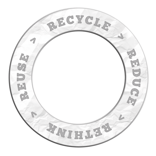 McDart Reciclar Reducir Repensar Reutilizar Marco de dardos Ein graues Produkt mit dem Motto 'Recycle, Reuse, Reduce, Rethink' ist abgebildet. Das Bild basiert auf dem Dateinamen DBS-RRRR5_Surround_Recyle_Reuse_Reduce_Rethink_Grau_2.