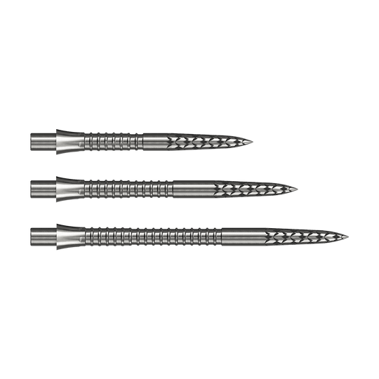 Mission Caliburn EVO Dartspitzen GV-Logo in Silber. Diese Dartspitzen sind hochwertiges Zubehör für das Darts-Spiel.
