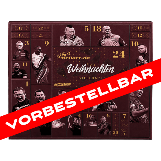 Calendario de Adviento Premium McDart 2026 para jugadores de dardos de acero Calendario de Adviento Premium McDart 2026 para jugadores de dardos de acero