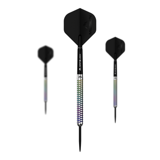 Dardos de acero Mission Mirage Dieses Bild zeigt das Set Mission Mirage Steeldarts. Das Set besteht aus mehreren hochwertigen Darts.