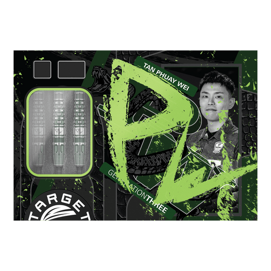 Dardos blandos Target Japan Prime Series PW GEN 3 - 19 g Zu sehen ist der Target Japan Prime Series PW GEN 3 Softdart mit 19g Gewicht. Das Bild illustriert das Aussehen und die Ausstattung dieses Dartpfeils.