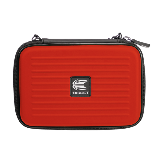 125855_Target_Takoma_XL_Dartwallet_Rot_1 Das Bild zeigt ein rotes Dartwallet mit dem Namen "Target Takoma XL". Auf der Vorderseite befindet sich das Target-Logo in der Mitte.