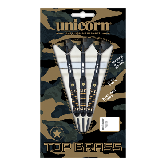 Dardos de acero Unicorn Top Brass V1 - 20 g