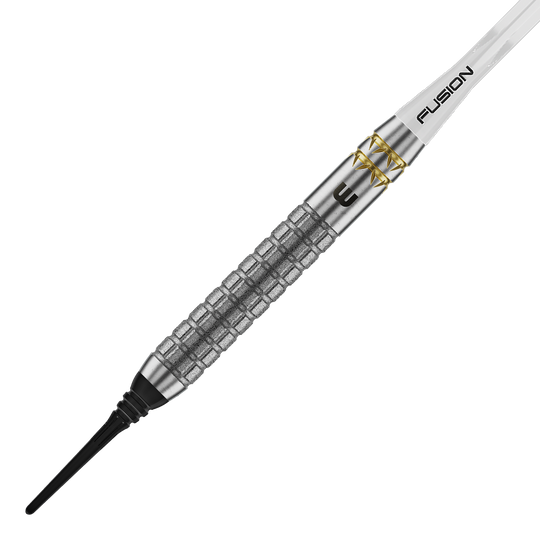 Dardos blandos Winmau Gian Van Veen W-MAX - 18g Winmau Gian Van Veen W-MAX Softdarts - 18g sind auf dem Bild abgebildet. Die Darts sind in einer Seitenansicht zu sehen.