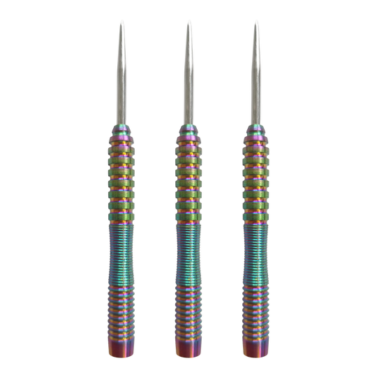 Barriles de dardos de acero McDart Rainbow 3 - 22 g Hier ist das Produkt McDart Rainbow 3 Steeldart-Barrels - 22g abgebildet. Das Set enthält Steeldart-Barrels im bunten Look.