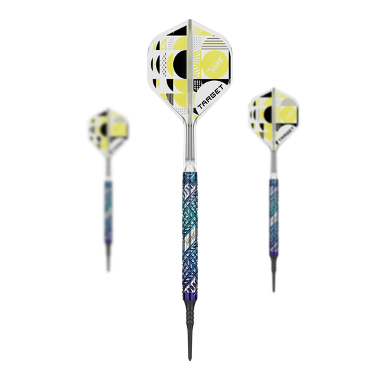 Dardos Target Luke Littler Edge Soft - 19 g Das Foto zeigt ein Set der Target Luke Littler Edge Softdarts - 19g. Das Set beinhaltet mehrere Darts für den direkten Einsatz.