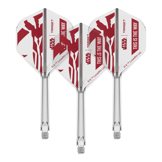 Set Target Star Wars K-Flex Mandalorian No2 Vuelos estándar Bild eines Star Wars K-Flex 'This Is The Way' Produkts. Zu sehen sind Standard Flights mit 33 mm Länge.