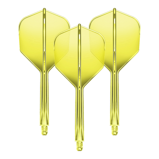 Sistema de eje de vuelo GOAT A1R No6 - Amarillo neón Ein Set des GOAT A1R No6 Flight-Shaft-Systems in Neon-Gelb mit 33mm Länge ist abgebildet. Dieses Produkt dient zur Ausstattung von Dartpfeilen.