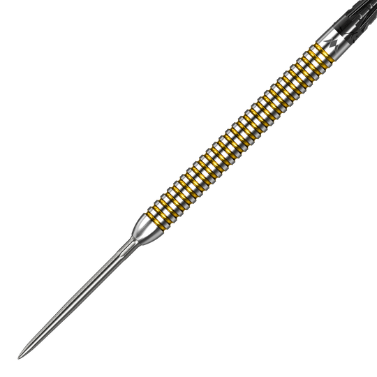 Dardos de acero Mission Mike De Decker V2 R2.5 Gezeigt wird das Modell Mission Mike De Decker V2 R2.5 Steeldarts. Die Steeldarts sind aus hochwertigen Materialien gefertigt.