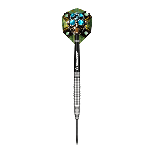 Dardos de acero Shot Badlands Krush Das Bild zeigt die Shot Badlands Krush Steeldarts. Es handelt sich um spezielle Steeldarts für Präzisionsspiel.