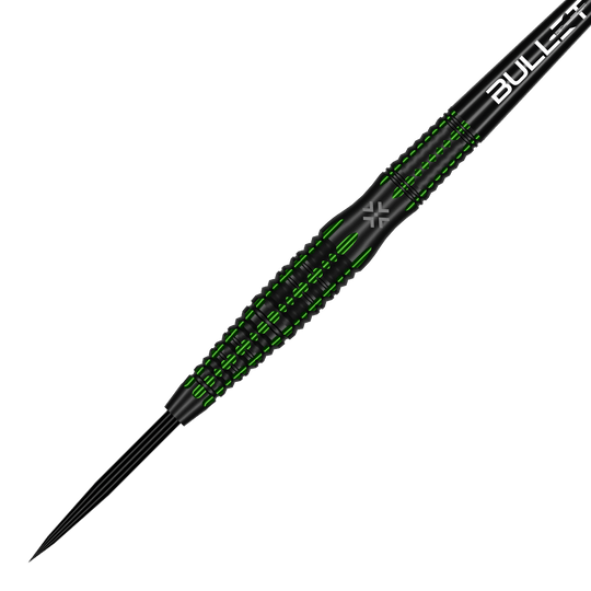 Dardos de acero Bullet Poison Hier ist der Bullet Poison Steeldart aus einer anderen Perspektive zu sehen. Diese Steeldarts sind für beste Ergebnisse konzipiert.