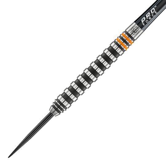 Dardos de acero Winmau Fury - 22 g Auf dem Bild sind die Winmau Fury Steeldarts mit 22 Gramm zu sehen. Sie zeichnen sich durch ein modernes Design und hohe Qualität aus.